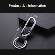 JOBON ZB-106A Business Men Metal Keychain Double Loop Car Pendant Keychain(Brown Chrome)
