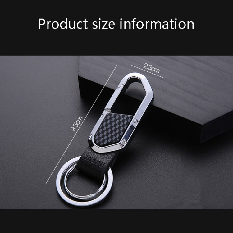JOBON ZB-106A Business Men Metal Keychain Double Loop Car Pendant Keychain(Brown Chrome)