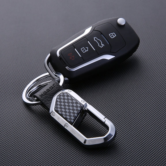 JOBON ZB-106A Business Men Metal Keychain Double Loop Car Pendant Keychain(Golden)
