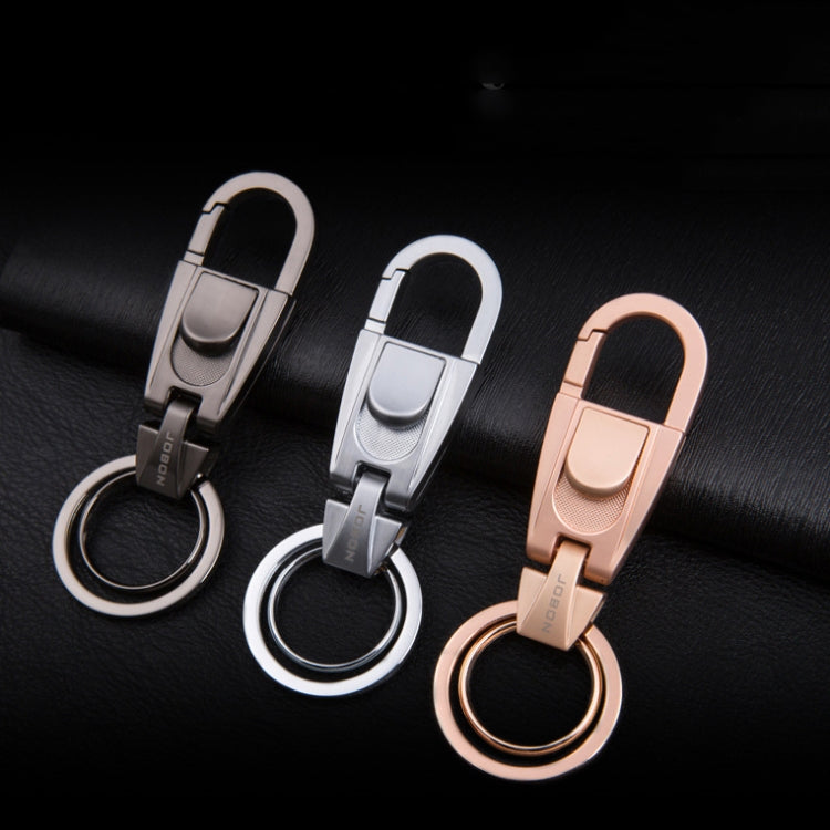 JOBON ZB-071 Men Waist Hang Keychain Simple Car Key Chain Pendant Keychain(Brown Chrome)