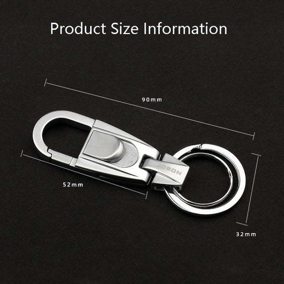 JOBON ZB-071 Men Waist Hang Keychain Simple Car Key Chain Pendant Keychain(Black)