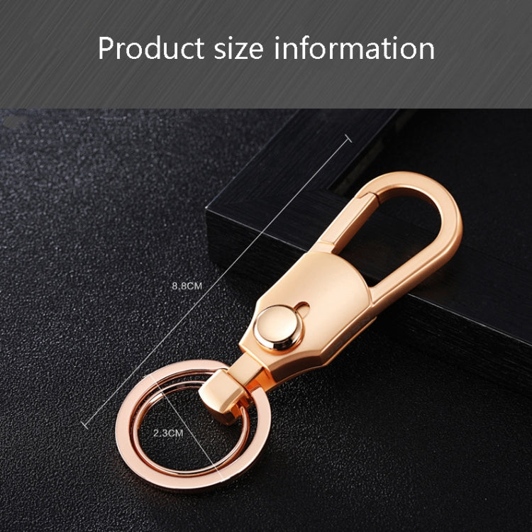JOBON ZB-098 Car Keychain Men Waist Holding Key Pendant Ring(Brown Chrome)