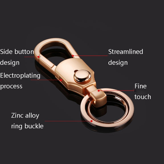 JOBON ZB-098 Car Keychain Men Waist Holding Key Pendant Ring(Brown Chrome)