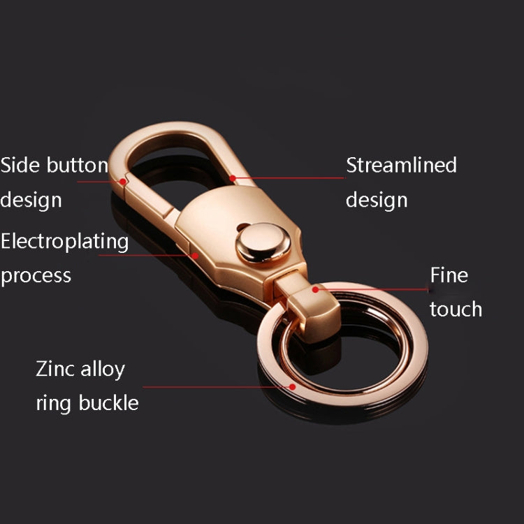 JOBON ZB-098 Car Keychain Men Waist Holding Key Pendant Ring(Brown Chrome)