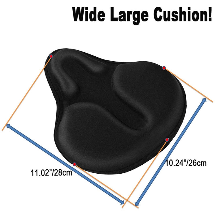 Bicycle Cushion Cover Mountain Bike Road Bike Thickened Silicone Cushion Cover Riding Equipment(Black)