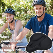 Bicycle Cushion Cover Mountain Bike Road Bike Thickened Silicone Cushion Cover Riding Equipment(Black)