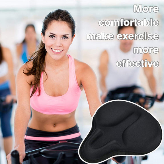 Bicycle Cushion Cover Mountain Bike Road Bike Thickened Silicone Cushion Cover Riding Equipment(Black)