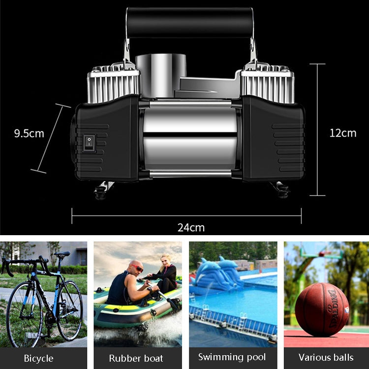 YR-106 12V Car Inflatable Pump Home Tire Portable Air Pump(Double Cylinder) - Inflatable Pump by PMC TechLife | Online Shopping South Africa | PMC TechLife