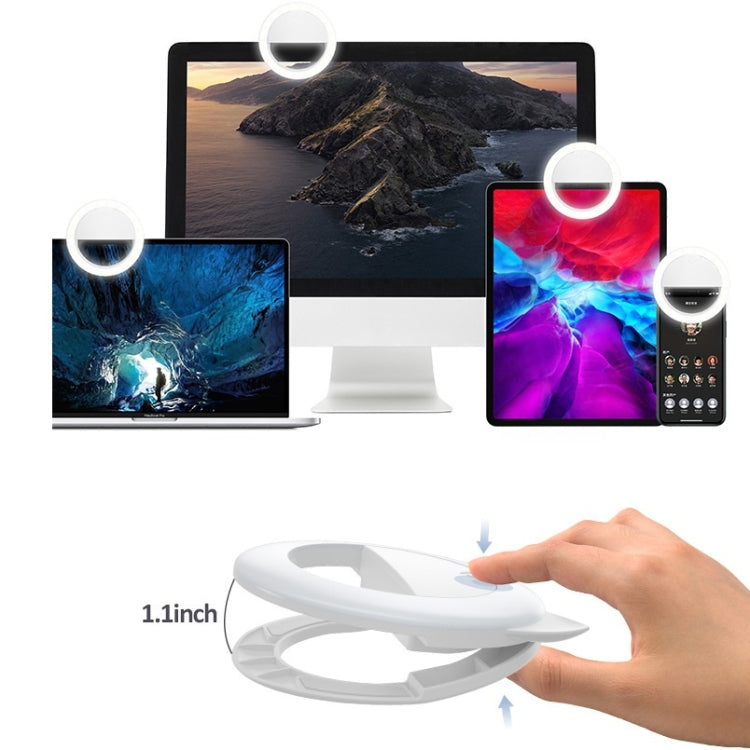 2 PCS XJ17 Large-Capacity Live Video Conference Fill Light Ring Light Mobile Phone Selfie LED Fill Light(Bear Ear) - Ring Light by PMC Jewellery | Online Shopping South Africa | PMC Jewellery | Buy Now Pay Later Mobicred