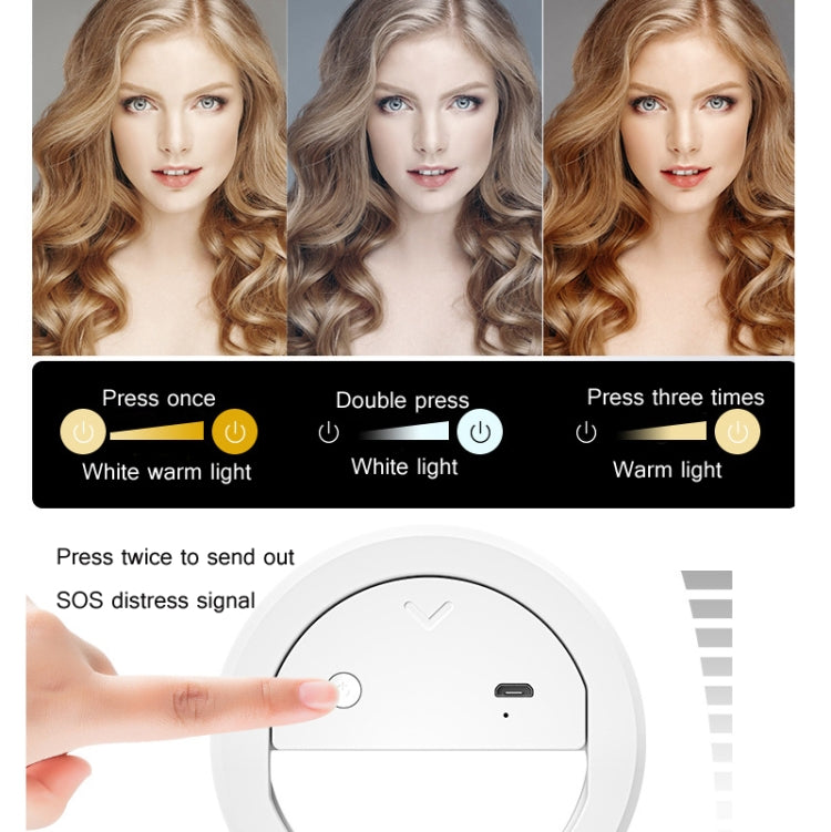2 PCS XJ17 Large-Capacity Live Video Conference Fill Light Ring Light Mobile Phone Selfie LED Fill Light(Bear Ear) - Ring Light by PMC Jewellery | Online Shopping South Africa | PMC Jewellery | Buy Now Pay Later Mobicred