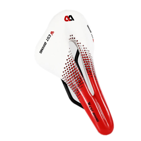 WEST BIKING YP0801117 Bike Cushion Riding Comfort Road Car Mountain Bike Seat Cushion Accessories, Size: Free Size(White Red)