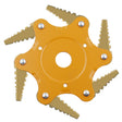 Toothed Mower Blade Six-Leaf Cyclone Blade Agricultural Weeder Parts(Golden Blade Bagged Yellow) - Lawn Mower, Saws & Accessories by PMC TechLife | Online Shopping South Africa | PMC TechLife | Buy Now Pay Later Mobicred