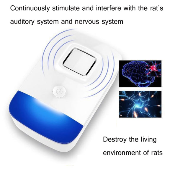 Household Ultrasonic Electronic Mosquito Repellent High-Power Frequency Conversion Mouse Repellent Specifications: UK Plug(White)