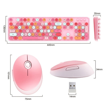 Mofii Sweet Wireless Keyboard And Mouse Set Girls Punk Keyboard Office Set, Colour: Purple Mixed Version - free shipping - PMC Jewellery - Order now!