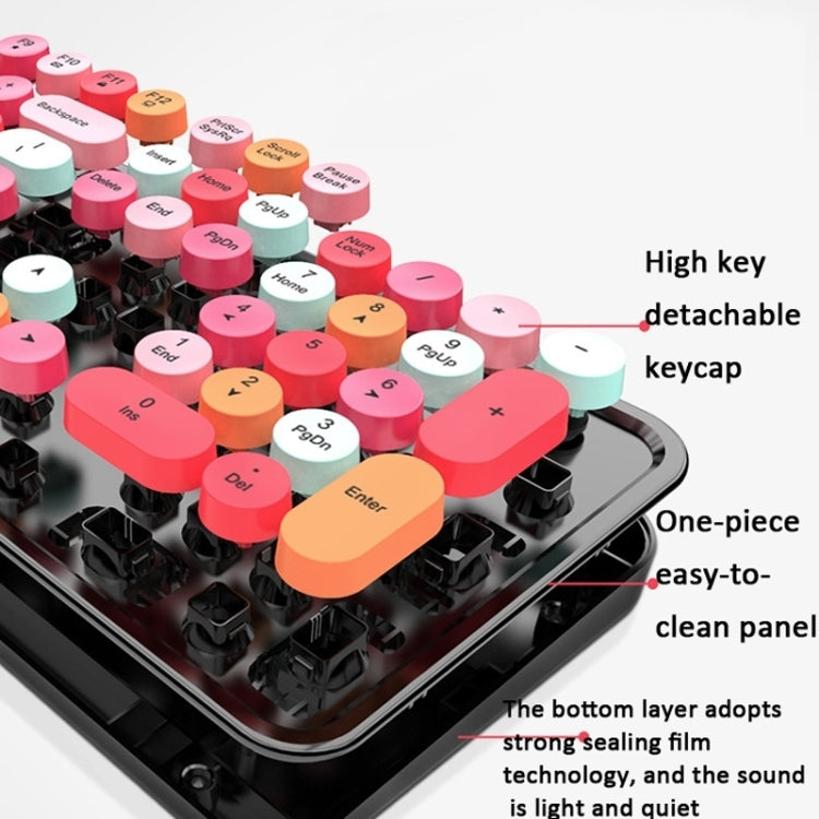 Mofii Sweet Wireless Keyboard And Mouse Set Girls Punk Keyboard Office Set, Colour: Purple Mixed Version - free shipping - PMC Jewellery - Order now!
