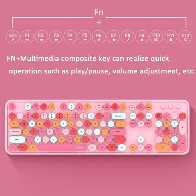 Mofii Sweet Wireless Keyboard And Mouse Set Girls Punk Keyboard Office Set, Colour: Purple Mixed Version - free shipping - PMC Jewellery - Order now!