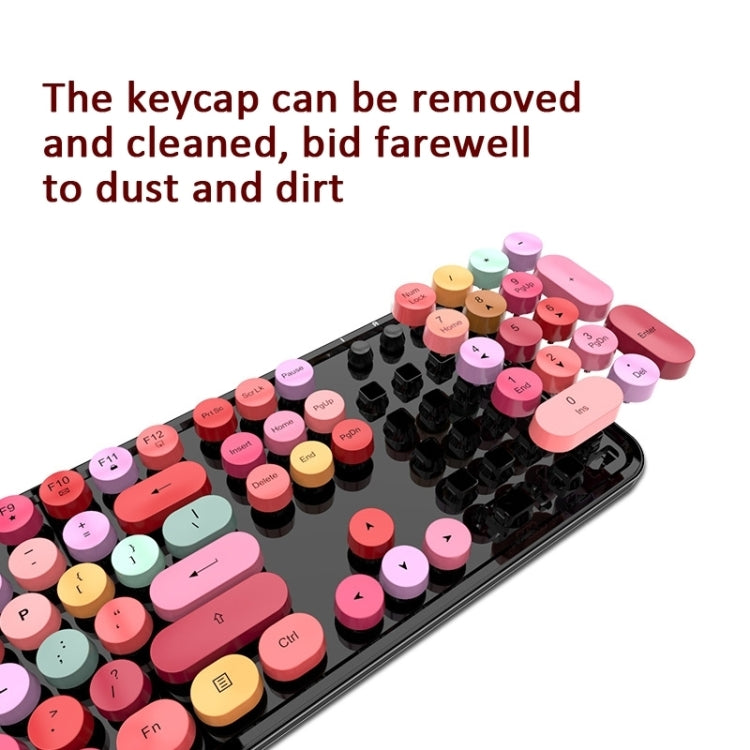 Mofii Sweet Wireless Keyboard And Mouse Set Girls Punk Keyboard Office Set, Colour: Purple Mixed Version - free shipping - PMC Jewellery - Order now!