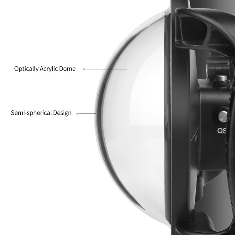 XTGP546 Dome Port Underwater Diving Camera Lens Transparent Cover Housing Case with Handle Trigger For DJI Osmo Action - free shipping - PMC TechLife - Order now!
