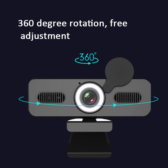 C360 2K  Network High-Definition Computer Camera Drive-Free Beautifying Light Camera with Omnidirectional Microphone, Cable Length: 1.8m