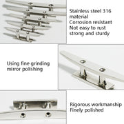 316 Stainless Steel Siamese Mooring Bollard For Marine Boat Yacht, Specification:  6 inch