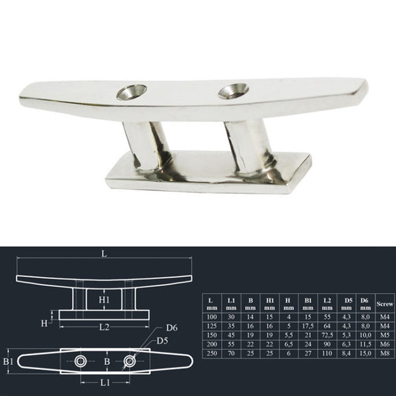 316 Stainless Steel Siamese Mooring Bollard For Marine Boat Yacht, Specification:  6 inch