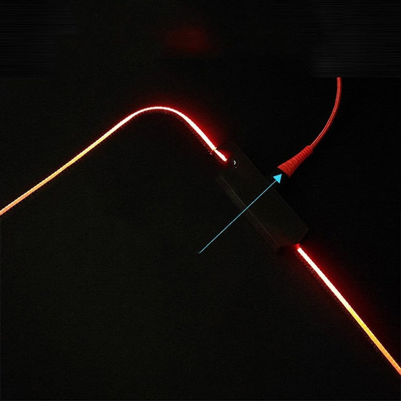 250x350x4mm F-01 Rubber Thermal Transfer RGB Luminous Non-Slip Mouse Pad(Colorful Brick)
