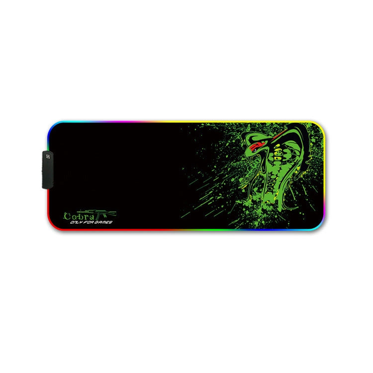 300x350x3mm F-01 Rubber Thermal Transfer RGB Luminous Non-Slip Mouse Pad(Brontosaurus)