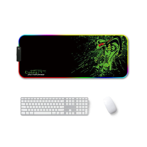 300x350x3mm F-01 Rubber Thermal Transfer RGB Luminous Non-Slip Mouse Pad(Brontosaurus)