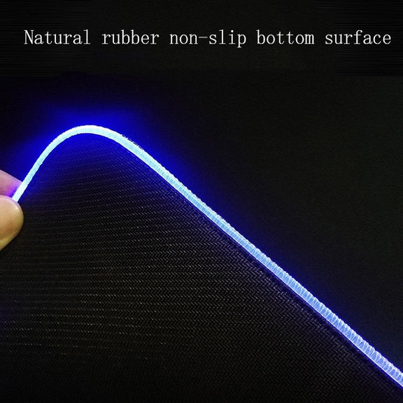 350x600x4mm F-01 Rubber Thermal Transfer RGB Luminous Non-Slip Mouse Pad(Glasses Cat)