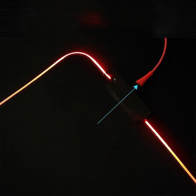 400x900x4mm F-01 Rubber Thermal Transfer RGB Luminous Non-Slip Mouse Pad(Snow Peak)
