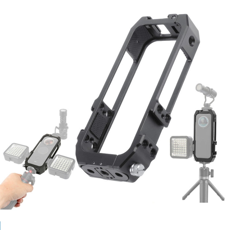 KF42730 For Insta360 One X-2 Metal Camera Vertical Cage Protection Frame with Cold Shoe - Mount & Holder by PMC TechLife | Online Shopping South Africa | PMC TechLife | Buy Now Pay Later Mobicred