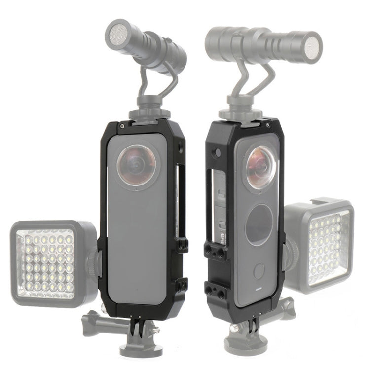 KF42730 For Insta360 One X-2 Metal Camera Vertical Cage Protection Frame with Cold Shoe - Mount & Holder by PMC TechLife | Online Shopping South Africa | PMC TechLife | Buy Now Pay Later Mobicred