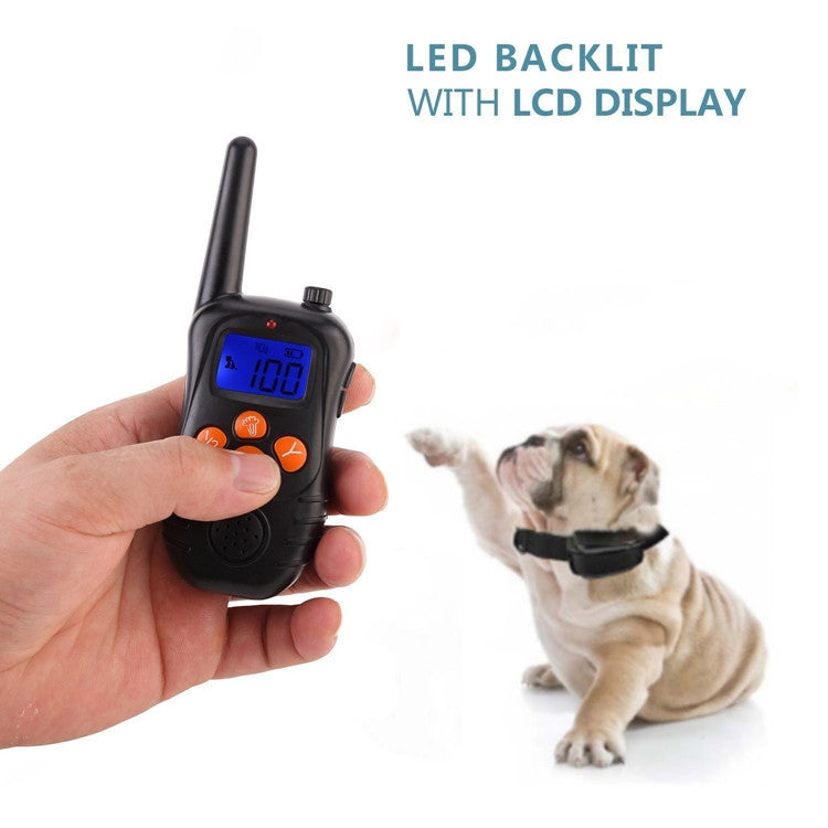 998DC Bark Stopper Remote Control Electric Shock Collar Dog Training Device, UK Plug - Training Aids by PMC TechLife | Online Shopping South Africa | PMC TechLife | Buy Now Pay Later Mobicred
