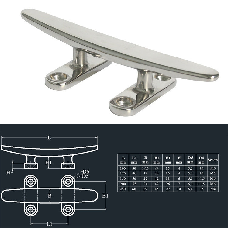 316 Stainless Steel Light-Duty Flat Claw Bolt Speedboat Yacht Ship Accessories, Specification: 250mm 10inch - Marine Accessories & Parts by PMC TechLife | Online Shopping South Africa | PMC TechLife | Buy Now Pay Later Mobicred