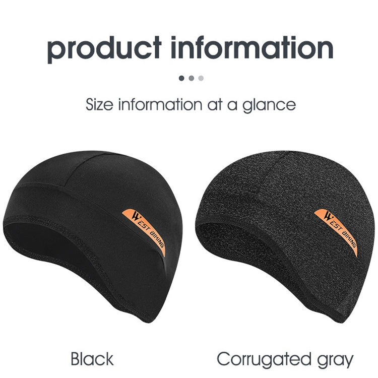 West Biking YP0201294 Summer Ice Silk Hat Riding Windproof Hood Breathable And Quick-Drying Helmet Lining Cap, Size: Free Size(Gray) - free shipping - PMC TechLife - Order now!