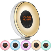 Simulated Sunrise And Sunset Sleep Light Alarm Clock with FM Radio(EU Plug)
