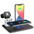 HQ-UD17 4 in 1 Wireless Charger Phone Holder Charging Base for Smart Phones, iWatch, AirPods (Black) - Wireless Charger by PMC TechLife | Online Shopping South Africa | PMC TechLife | Buy Now Pay Later Mobicred