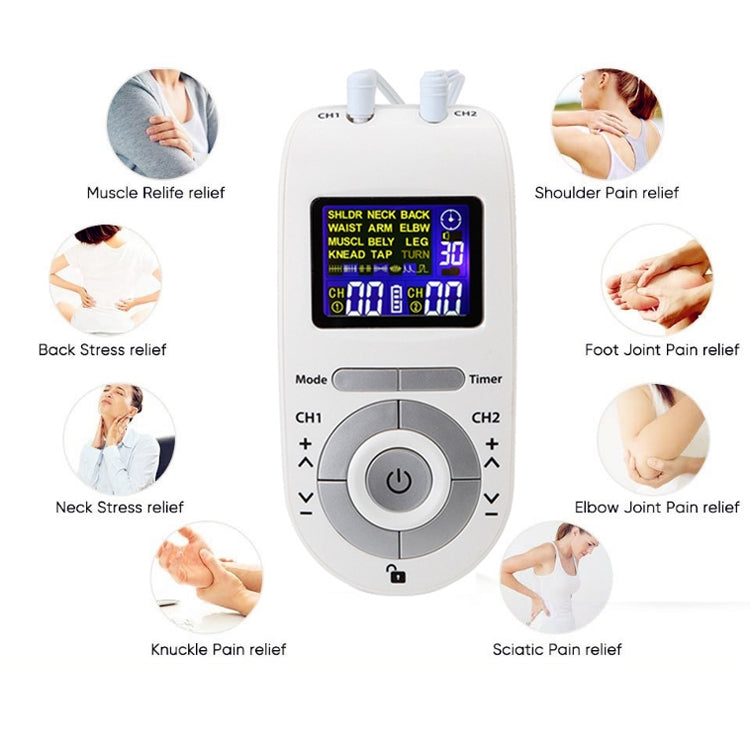 100B 12-mode Digital Meridian Physiotherapy Instrument Electronic Acupoint Pulse Acupuncture Massager, Specification: Battery Type(White) - Massage & Relaxation by PMC TechLife | Online Shopping South Africa | PMC TechLife