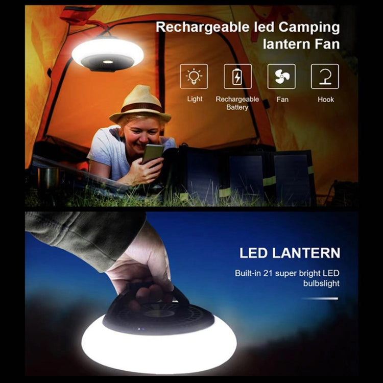 TW-8003 Outdoor Camping Light Rechargeable Camping Portable Fan(Black) - free shipping - PMc TechLife - Order now!