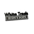 2 PCS Car Metal Modification Standard White Trash Edition Car Label Stickers(Black White) - free shipping - PMC TechLife - Order now!