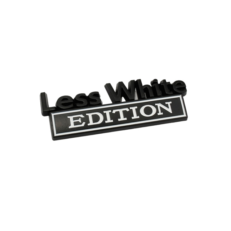 2 PCS Car Metal Leaf Board Label Less White Edition Modified Body Labeling(Black White) - Decorative Sticker by PMC TechLife | Online Shopping South Africa | PMC TechLife | Buy Now Pay Later Mobicred