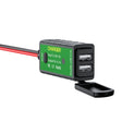 M2-A 12V 3.1A Dual USB Mobile Phone Charger Motorcycle Waterproof With Line Charger - Battery Charger by PMC TechLife | Online Shopping South Africa | PMC TechLife | Buy Now Pay Later Mobicred