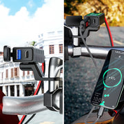 M2-A 12V 3.1A Dual USB Mobile Phone Charger Motorcycle Water-resistant With Line Charger