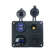 Automobile Motorcycle Ship Modified Universal Dual USB Socket Voltage Measuring Machine Switch 4 In 1 Combined Panel, Model: P15+D3+Y2+K5(Blue Light) - Car Switches by PMC TechLife | Online Shopping South Africa | PMC TechLife | Buy Now Pay Later Mobicred