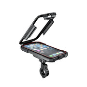 Kewig Bicycle Motorcycle Water-resistant Box Mobile Phone Bracket Riding Touch Mobile Phone Fixed Seat(M18L-B1 Large Handlebar Installation)