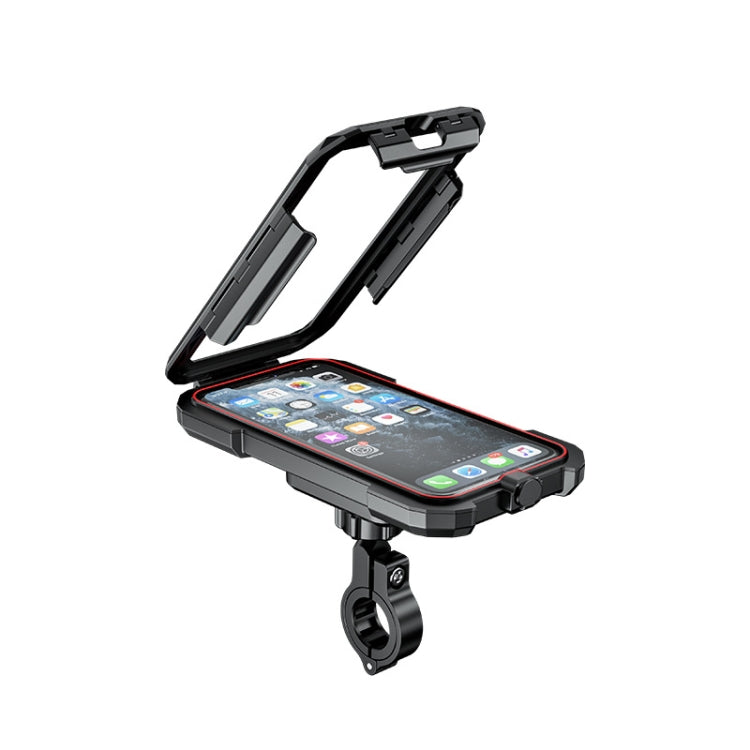 Kewig Bicycle Motorcycle Waterproof Box Mobile Phone Bracket Riding Touch Mobile Phone Fixed Seat(M18S-B1 Small Handlebar Installation) - free shipping - PMC Jewellery - Order now!