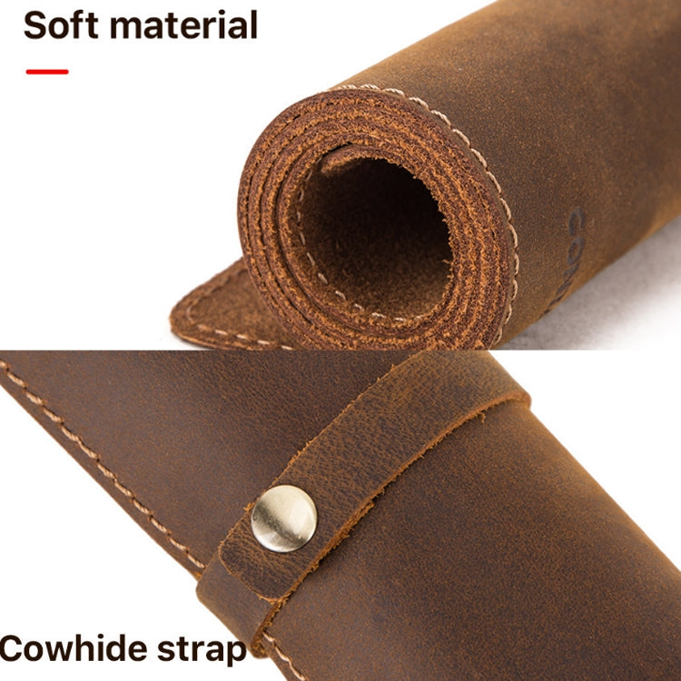 CF9011  Desk Pad Retro Crazy Horse Leather Notebook Computer Mouse Pad Oversized Anti-Slip Desktop Computer Desk Leather Pad(Brown) - Mouse Pads by PMC Jewellery | Online Shopping South Africa | PMC Jewellery | Buy Now Pay Later Mobicred