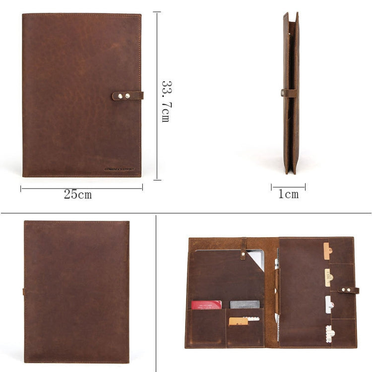 CONTACTS FAMILY CF2002 Retro Crazy Horse Texture Multifunctional Protective Cover  Leather Tablet Case for iPad Pro 12.9 2020 / 2021 / 2018(Coffee) - free shipping - PMc TechLife - Order now!