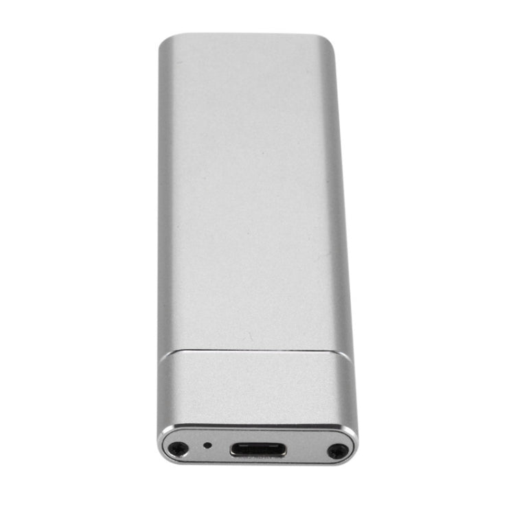 F018C M.2 NGFF To USB3.1 SSD Solid Aluminum Type-C Mobile Hard Drive Enclosure(Silver) - HDD Enclosure by PMC TechLife | Online Shopping South Africa | PMC TechLife | Buy Now Pay Later Mobicred
