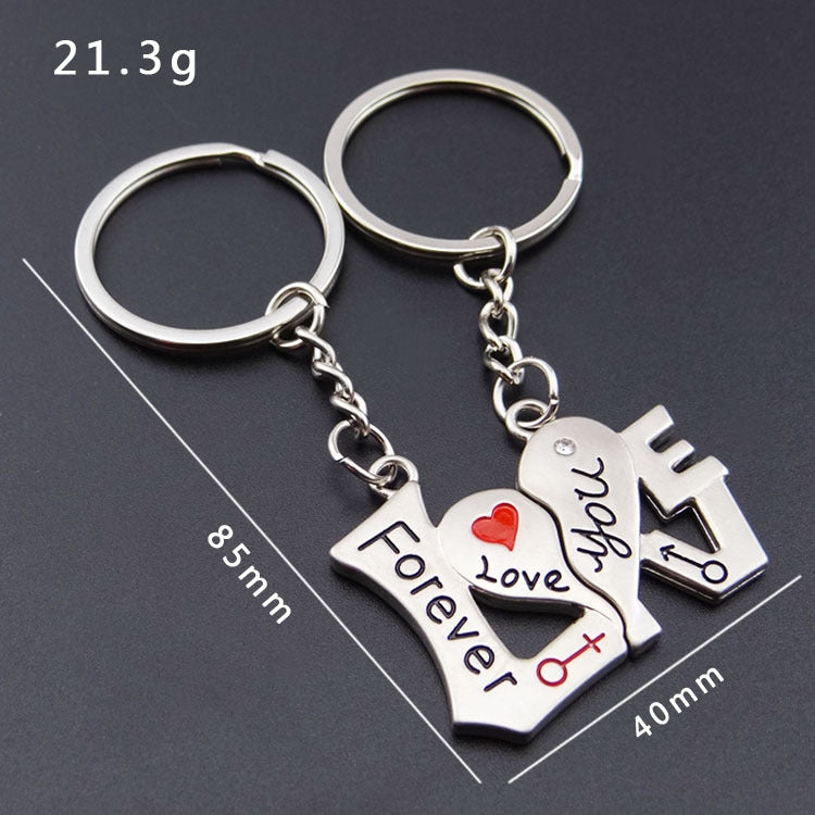 10 Pairs Metal Love Word Couple Keychain Pendant, Specification: H-452 - Key Rings by PMC Jewellery | Online Shopping South Africa | PMC Jewellery | Buy Now Pay Later Mobicred